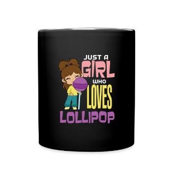 Lollipop Candy Gift - Full Colour Mug - black - Front