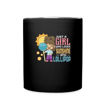 Lollipop Candy Gift - Full Colour Mug - black - Front