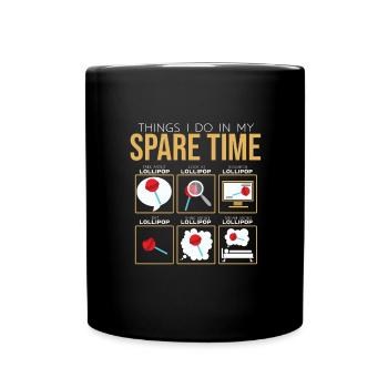 Lollipop Candy Gift - Full Colour Mug - black - Front