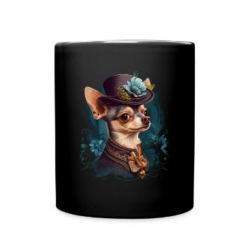 Chihuahua - Dame Anglaise Robe Chien - Mug uni - noir - Devant