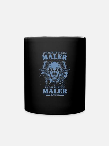 Herren Maler TShirt Jeder ist ein Maler - Tasse einfarbig - Schwarz
