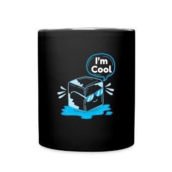 Eiswürfel I´M Cool Sommer Eis Getränk - Tasse einfarbig - Schwarz - Vorne