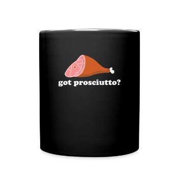 Schinken - Tasse einfarbig - Schwarz - Vorne