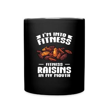 Rosinen - Tasse einfarbig - Schwarz - Vorne