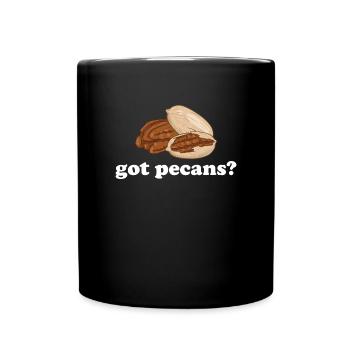 Pecannüsse Nüsse Geschenk - Tasse einfarbig - Schwarz - Vorne