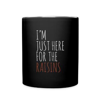 Rosinen - Tasse einfarbig - Schwarz - Vorne