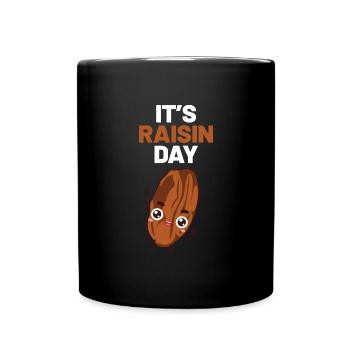 Rosinen - Tasse einfarbig - Schwarz - Vorne