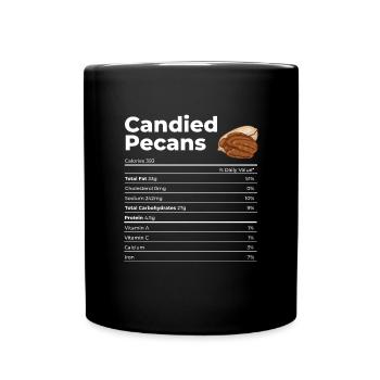Pecannüsse Nüsse Geschenk - Tasse einfarbig - Schwarz - Vorne