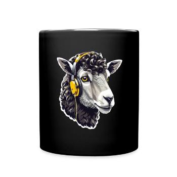 Moutons avec musique - L’agneau musical - Mug uni - noir - Devant