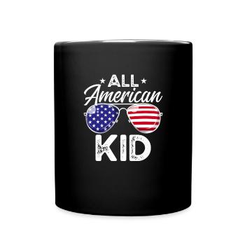 Alle amerikanischen Kid Boys Girls Patriotic 4. Ju - Tasse einfarbig - Schwarz - Vorne