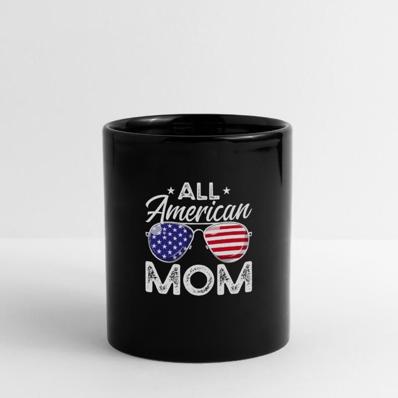 All American Mutter Muttertag Mutter 4. Juli Tasse einfarbig