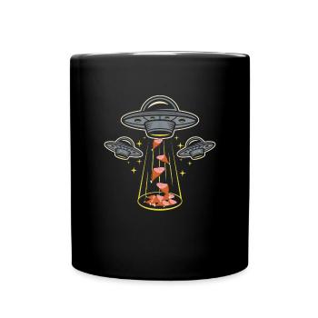 Schinken - Tasse einfarbig - Schwarz - Vorne