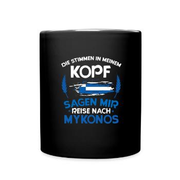Mykonos - Tasse einfarbig - Schwarz - Vorne