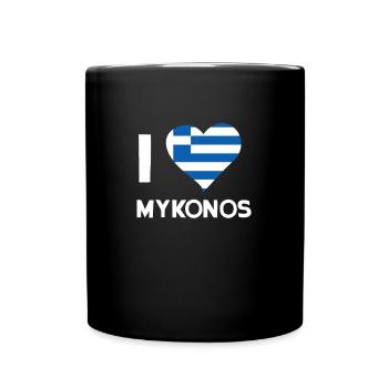 Mykonos - Full Colour Mug - black - Front