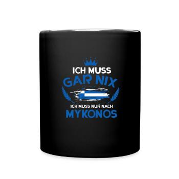 Mykonos - Tasse einfarbig - Schwarz - Vorne