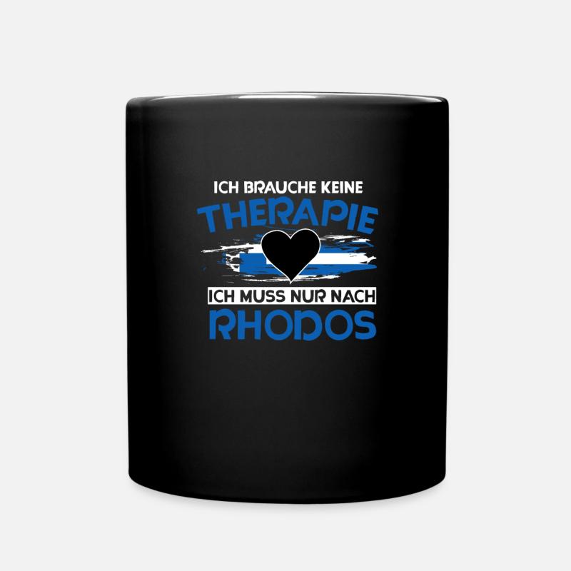 Rhodos - Tasse einfarbig - Schwarz