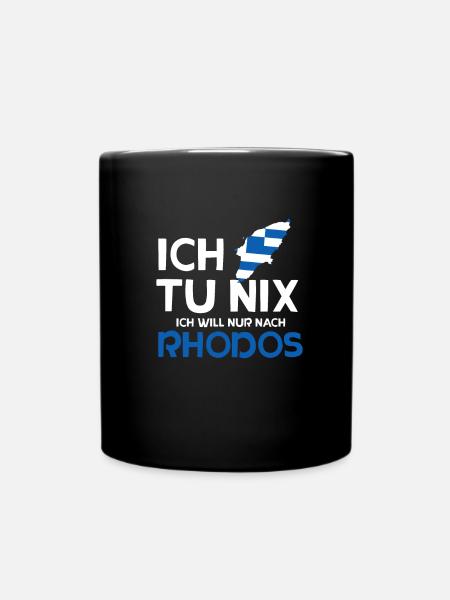 Rhodos - Tasse einfarbig - Schwarz