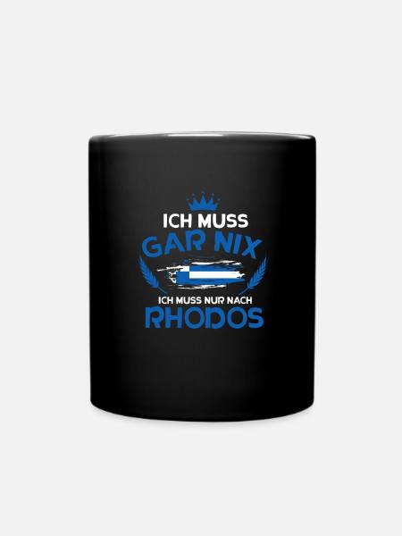 Rhodos - Tasse einfarbig - Schwarz