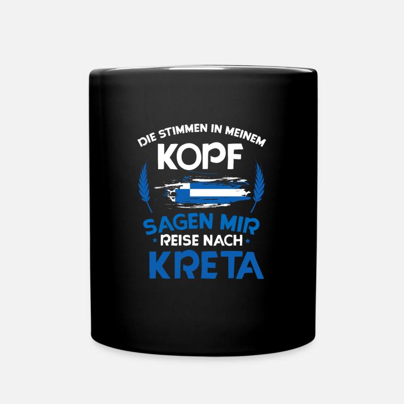 Kreta - Tasse einfarbig - Schwarz