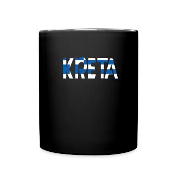 Kreta - Tasse einfarbig - Schwarz - Vorne