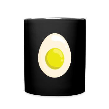 Jaune d’œuf bacon petit déjeuner matin - Mug uni - noir - Devant