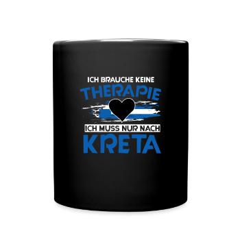Kreta - Tasse einfarbig - Schwarz - Vorne