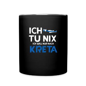 Kreta - Tasse einfarbig - Schwarz - Vorne