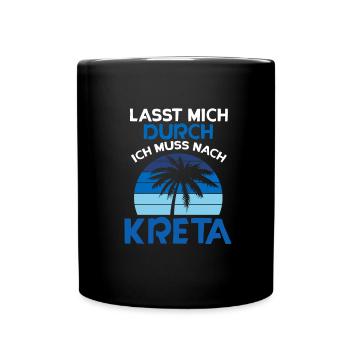 Kreta - Tasse einfarbig - Schwarz - Vorne