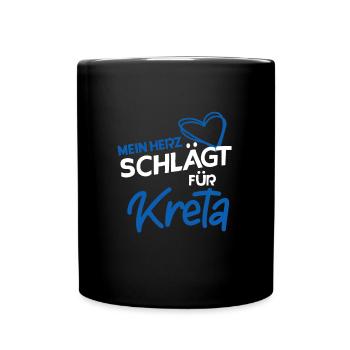 Kreta - Tasse einfarbig - Schwarz - Vorne