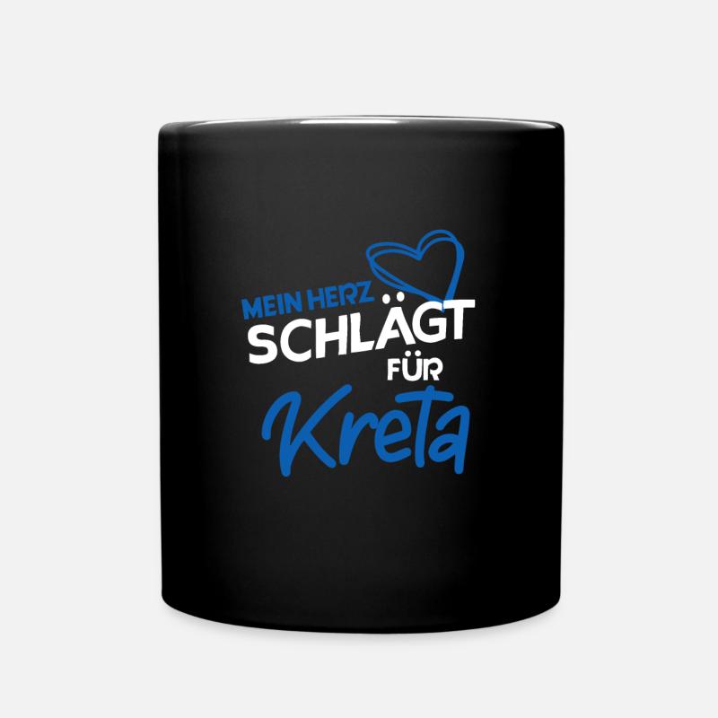Kreta - Tasse einfarbig - Schwarz