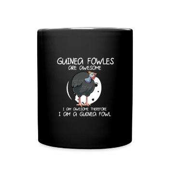 Perlhühner Perlhuhn Pintade - Mug uni - noir - Devant