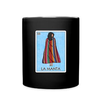 La manta couverture mexicaine la manta - Mug uni - noir - Devant