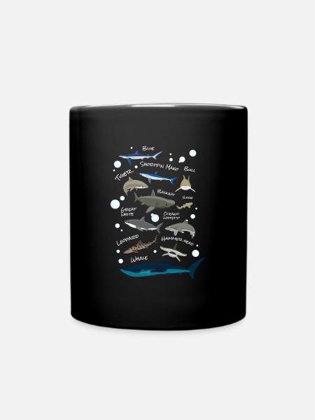 Haifisch Arten Hai Fisch - Tasse einfarbig - Schwarz