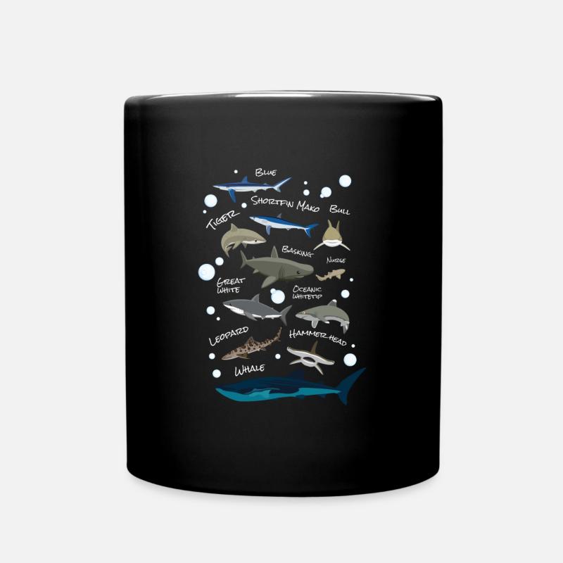 Haifisch Arten Hai Fisch - Tasse einfarbig - Schwarz