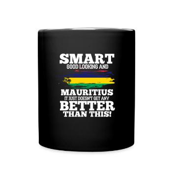 Mauritius - Tasse einfarbig - Schwarz - Vorne