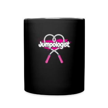 Jumpologist Girl Seilspringen Seilhüpfen - Tasse einfarbig - Schwarz - Vorne