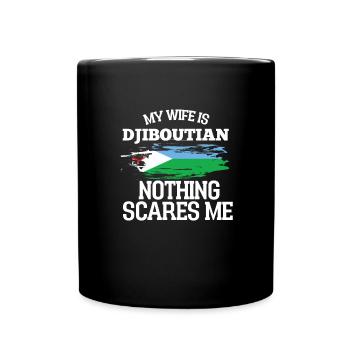 Dschibuti Ehefrau - Tasse einfarbig - Schwarz - Vorne