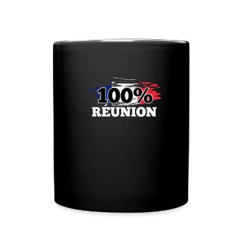 Réunion - Mug uni - noir - Devant