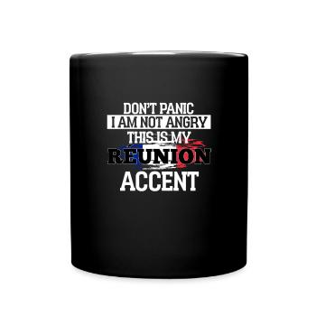 Réunion - Mug uni - noir - Devant