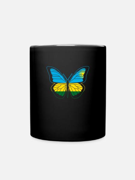 Rwanda - Tasse einfarbig - Schwarz