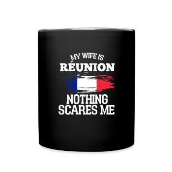 Réunion - Mug uni - noir - Devant
