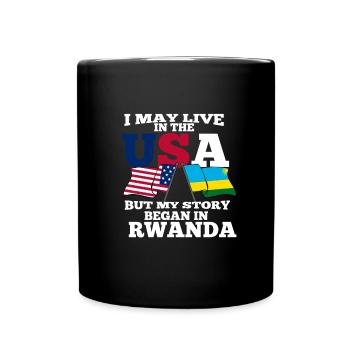 Rwanda - Tasse einfarbig - Schwarz - Vorne