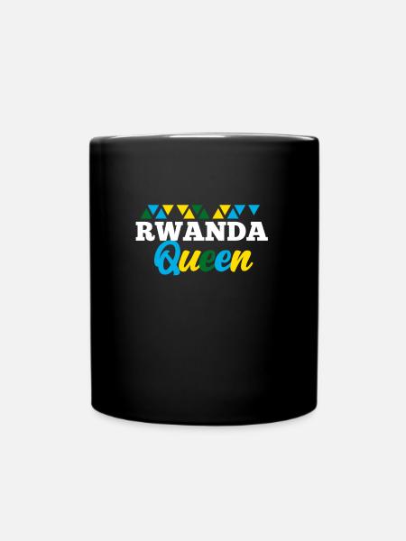 Rwanda - Tasse einfarbig - Schwarz
