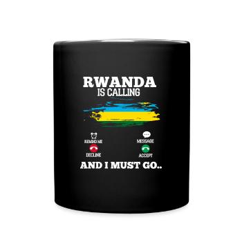 Rwanda - Tasse einfarbig - Schwarz - Vorne