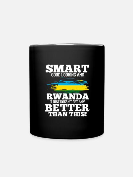Rwanda - Tasse einfarbig - Schwarz