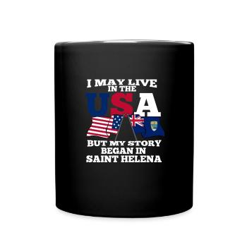Saint Helena - Tasse einfarbig - Schwarz - Vorne