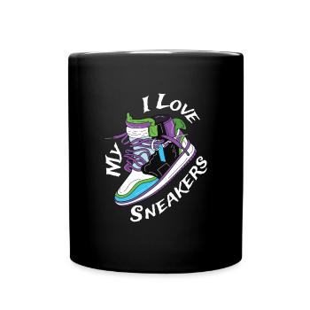 I Love My Sneaker Sneaker Sneakers - Full Colour Mug - black - Front