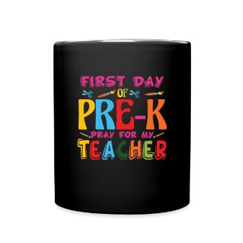 Erster Tag des Vor-K-Gebets f�r meine Lehrerschule - Tasse einfarbig - Schwarz - Vorne