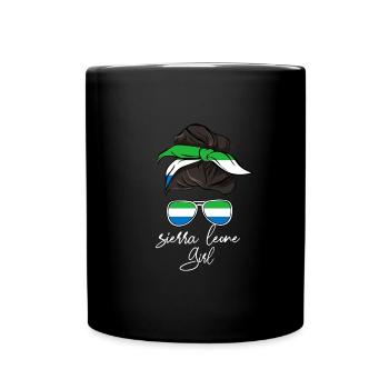 Sierra Leone - Tasse einfarbig - Schwarz - Vorne