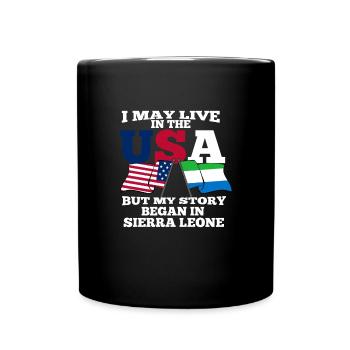 Sierra Leone - Tasse einfarbig - Schwarz - Vorne